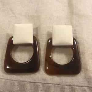 Brown Handmade Statement Earrings